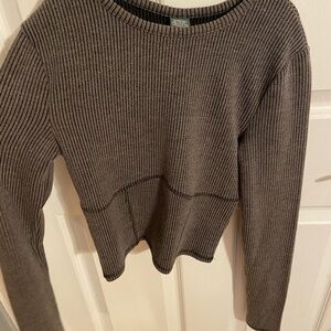 Wild Fable Charcoal Ribbed Sweater